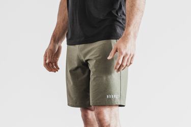 Nobull Stretch Woven 9" Men's Shorts Green | Australia (JZ3890)